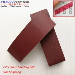 5 Pieces 75 x 533mm Sanding Belts. 533 x 75mm Abrasive Belt Grinding Metal. 3
