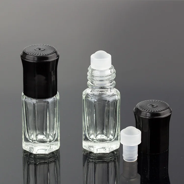 50 teile/los 3 ml Glas Ätherisches Öl Reise Flaschen 6 ml 12 ml Leere Rolle Auf Nachfüllbare Parfüm Flasche stahl Roller Ball Container