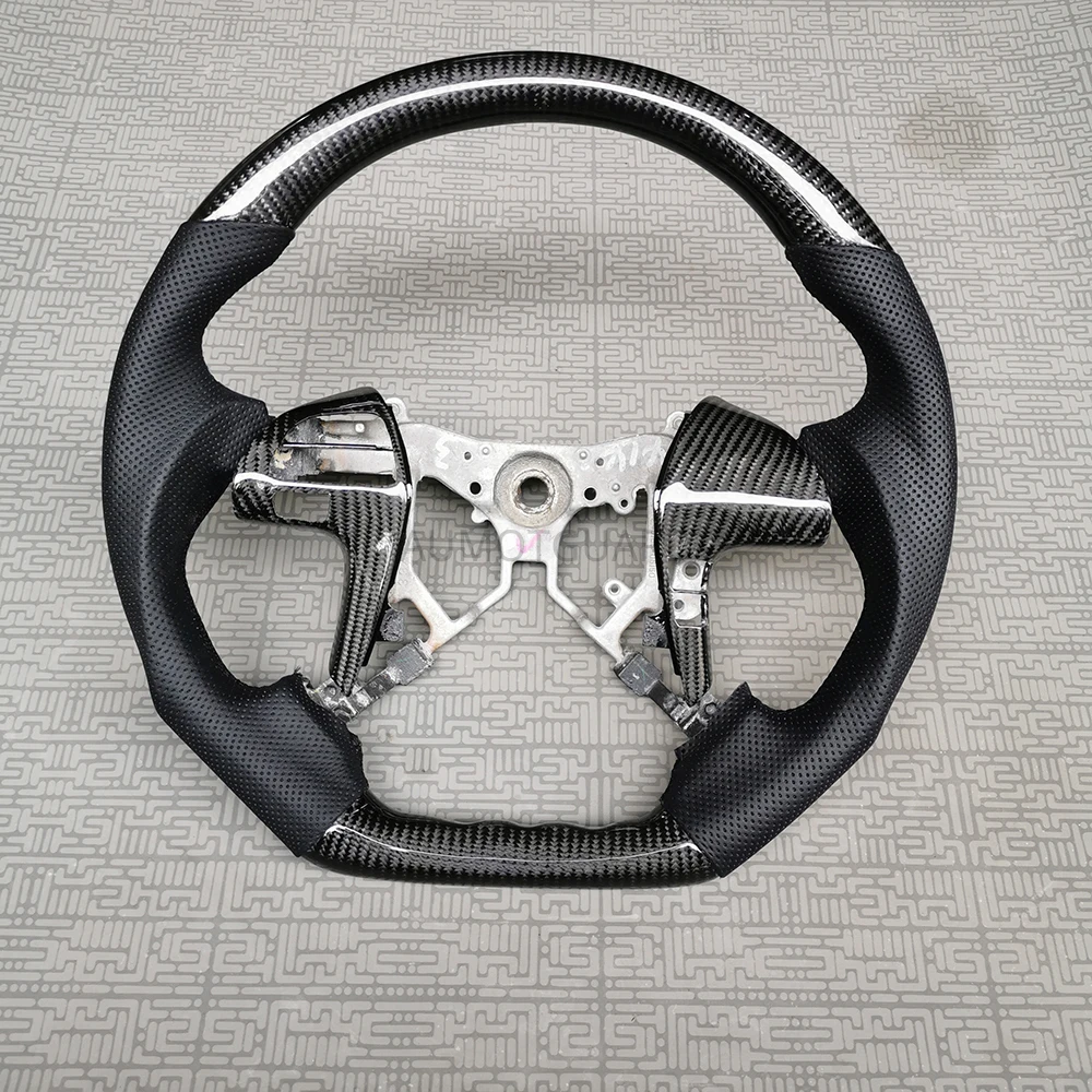 Leather Carbon Fiber Steering Wheel For Toyota Highlander 2009-2014 Camry 2007-2011 Fortuner Hilux sr5 n70