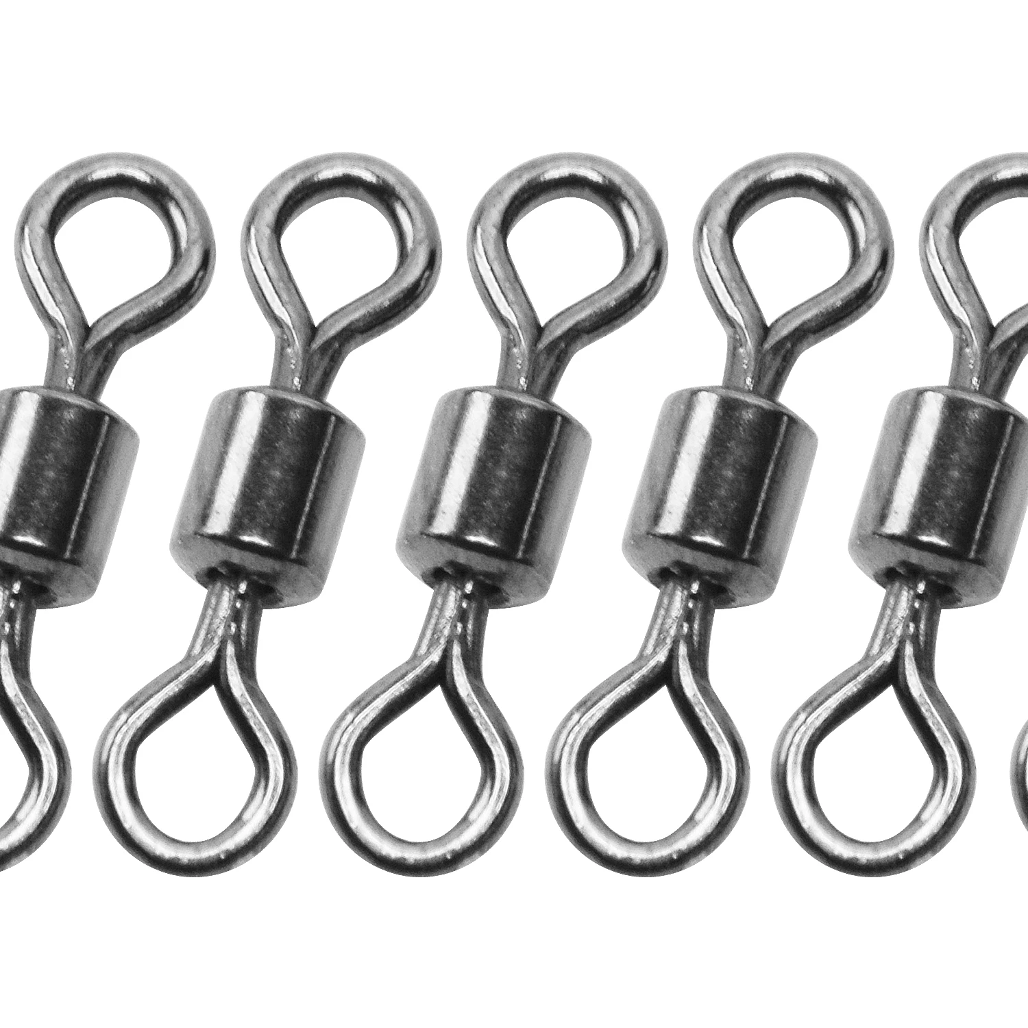 

SF 25PCS Fly Fishing Micro Swivels Stainless Steel Ball Bearing Swivels Hook line Connector Fishing Tackle Accessories