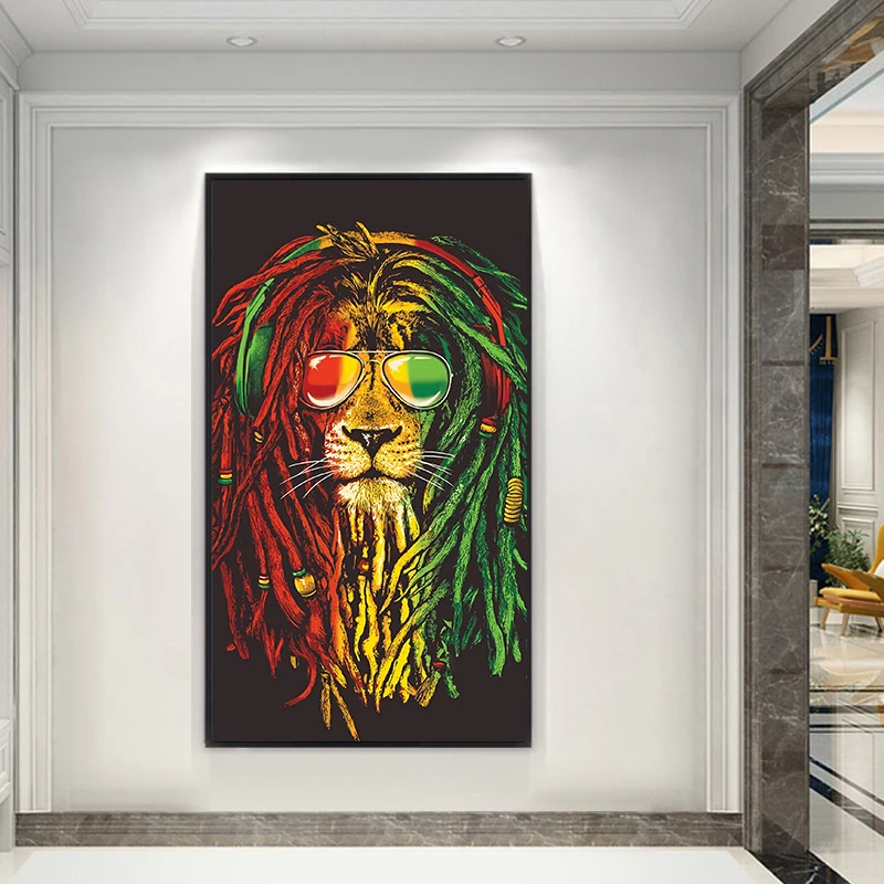 

Modern Animal Posters and Prints Colorful Lion Art Canvas Painting Wall Pictures for Living Room Kids Room Decoration Home Decor