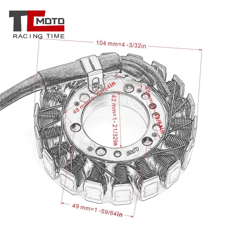 Generator Stator Coil For Kawasaki Ninja ZX6R ZX6 ZX400 ZX500 ZX600 ZZR400 ZZR500 ZZR600 ZRX400 ZR400 21003-1214 21003-1368