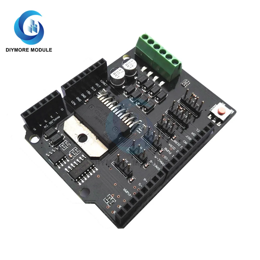 DC 5V-12V Motor Driver Shield L298NH Speed Controlling Current Absorption Measurement For Arduino Replace L298P L298