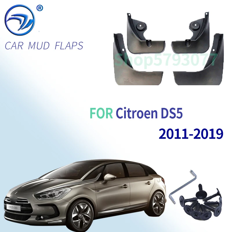 4 PCS Car Mudflap for Citroen DS 5 DS5 2011-2019 Fender Mud Guard Flaps Mudguards Accessories 2012 2013 2014 2015 2016 2017 2018