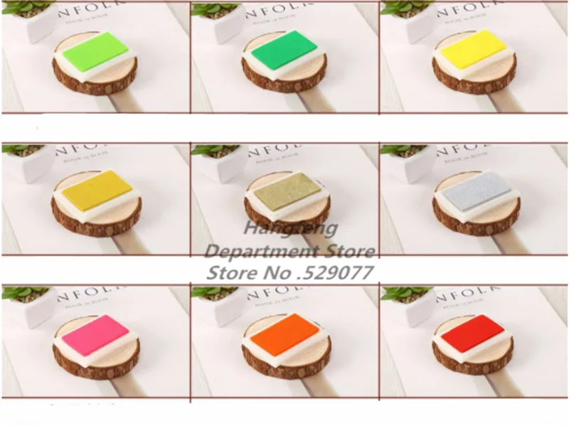 15pcs/lot Colorful Oil Based ink pad Stamp planner scrapbooking silicone stamp inkpad diy diary greeting card making supplies