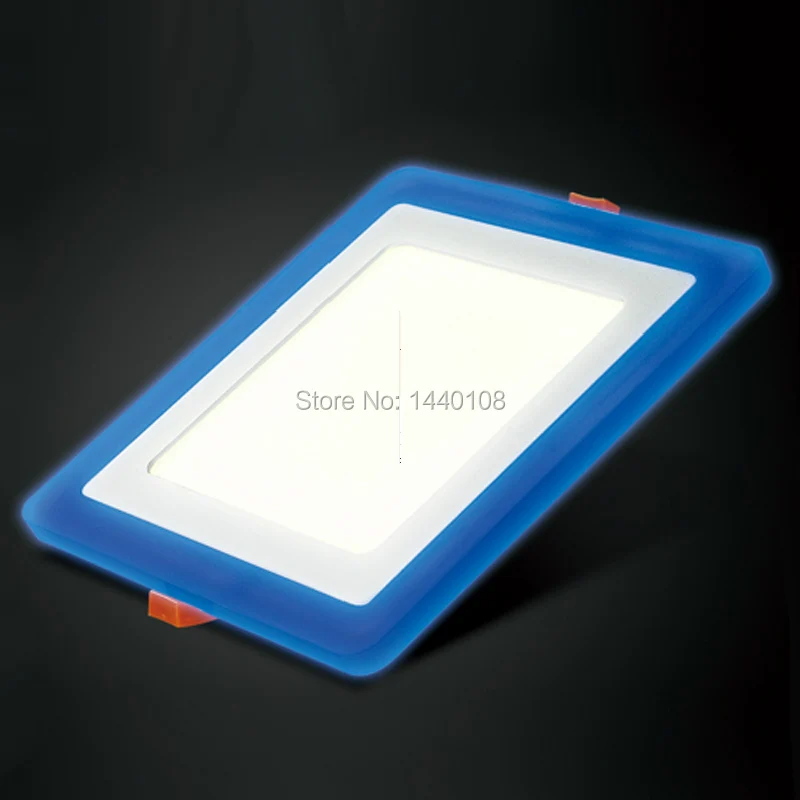 12w LED Panel Lamp AC85-265V Double Color SMD3528/2835 LED Recessed Ceiling Flat Panel Light Downlight 20pcs