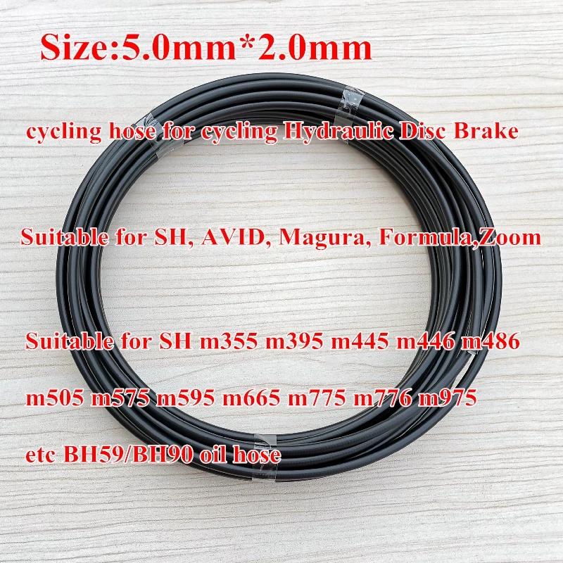 10 Meters Mountain Bike Hydraulic Disc Brake Oil Tube Pipe Housing Size 5.0mm*2.0mm For Bicycle hydraulic Disc Brake Cable Hose