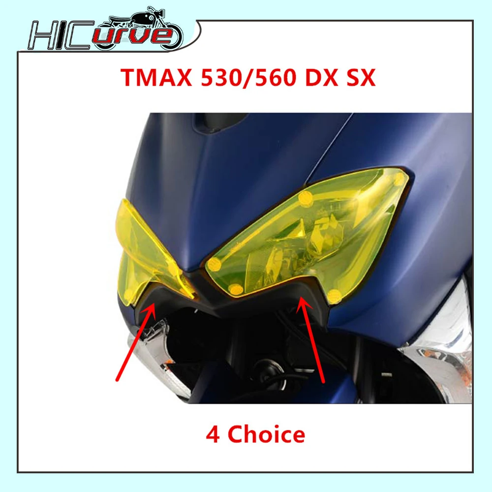 

For YAMAHA T-MAX530 TMAX530 TMAX 530 DX SX 2017-2022 Motorcycle Front Headlight Screen Guard Lens Cover Shield Protector