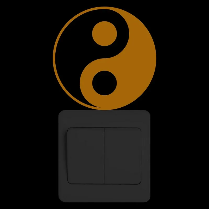 Yin and Yang Gossip-ملصق مفتاح توهج ، ملصق على الطراز الصيني ، لوحة جدارية ، للكمبيوتر المحمول ، السيارة ، المنزل ، DIY