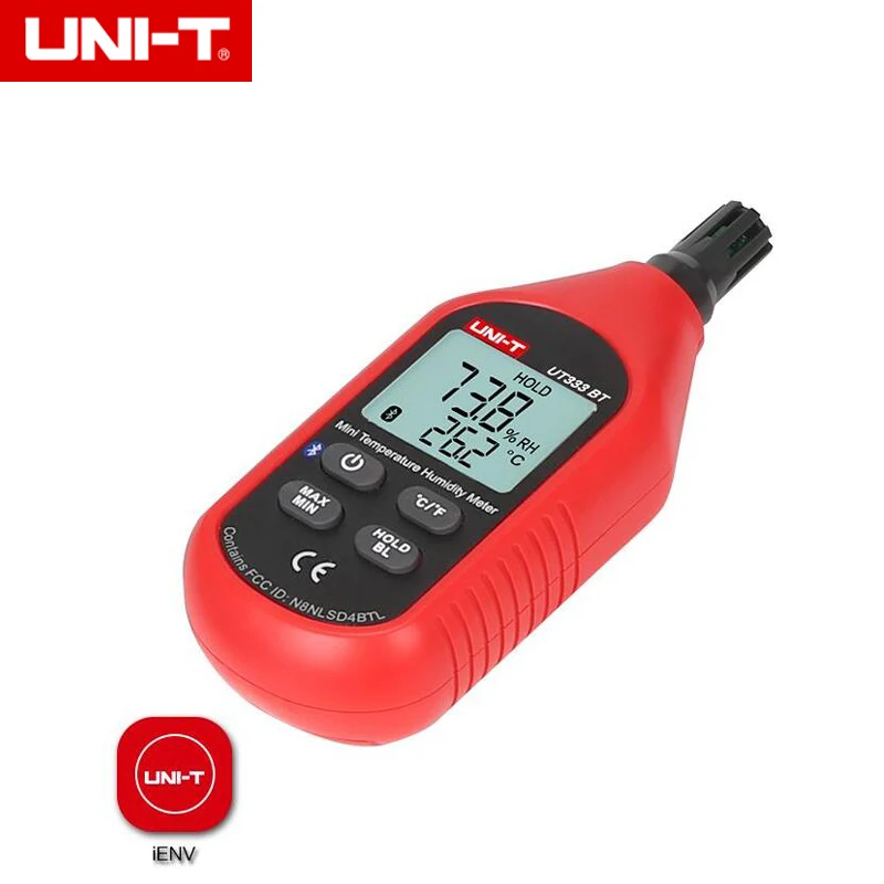 UNI-T UT333BT Thermometer Hygrometer Bluetooth Digital LCD Mini Temperature Humidity Meter Moisture Meter Sensor Thermometer.