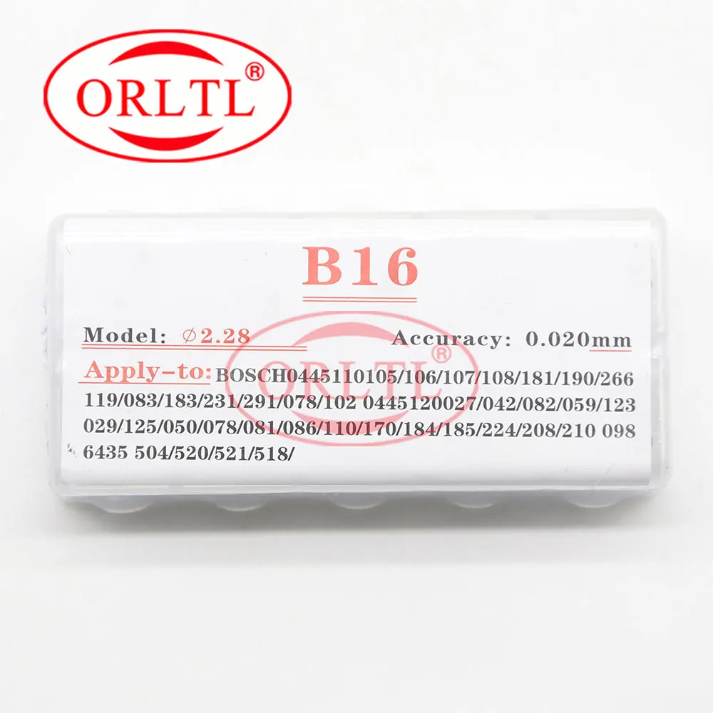 ORLTL COMMON RAIL INJECTOR ADJUST SHIMS B16 (1.08-1.17) MM DIESEL FUEL GASKET KIT WASHE Diameter 2.3mm FOR BOSCH  50PC/BOX