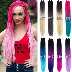 24inch Ombre Senegalese Twist Braiding Hair Crochet Braids 30 Roots/pack Synthetic Crochet Hair Extensions For Women Black Brown