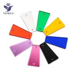 YANRUO Trapezoid 30Pcs Acryl Crystal Sewing And Crafts Flatback Strass Sew On Mirror Acrylic Rhinestones For Decoration