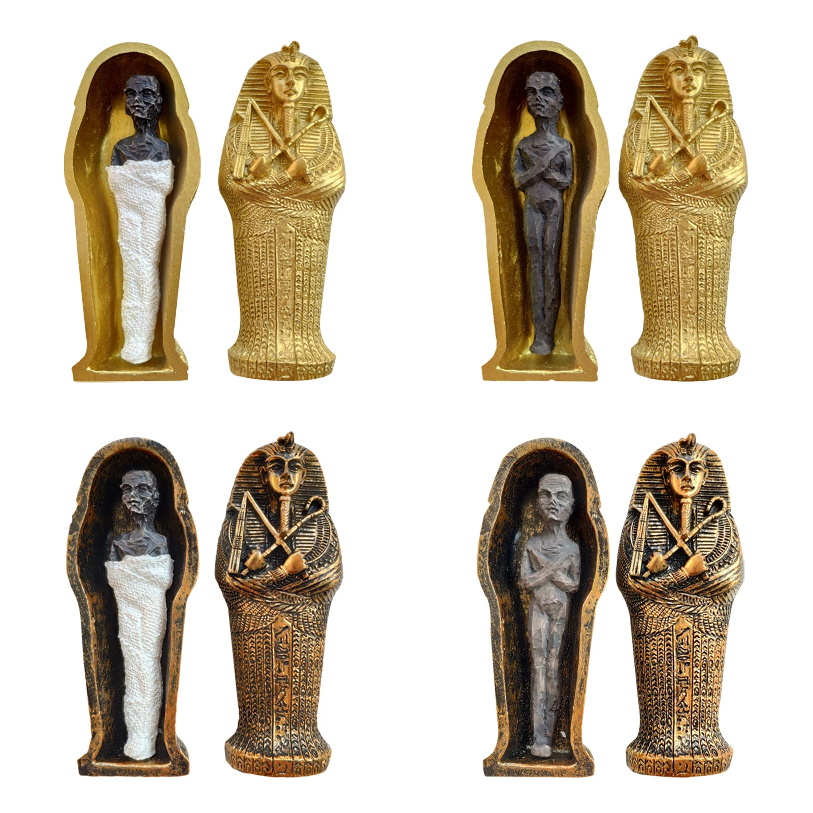 

Egyptian Pharaoh Queen Mummy Mummy Coffin Khufu Pyramid Magic Prop Sacrificial Spell Resin Ornament Statue Decorating Supplies