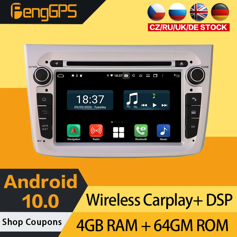 Android 13 For Alfa Romeo Mito 2008-2019 Car DVD Radio Tape Recorder Multimedia IPS Touch Screen Player GPS Navigation Head Unit