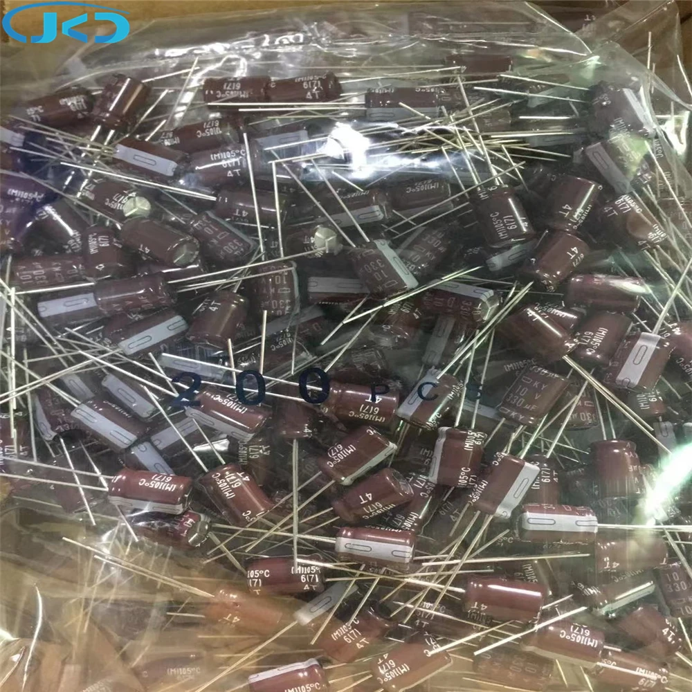 20pcs/Lot 10V330uF 8*12mm High-Frequency Low-Impedance Aluminum Electrolytic Capacitor 330uF10V NIPPON