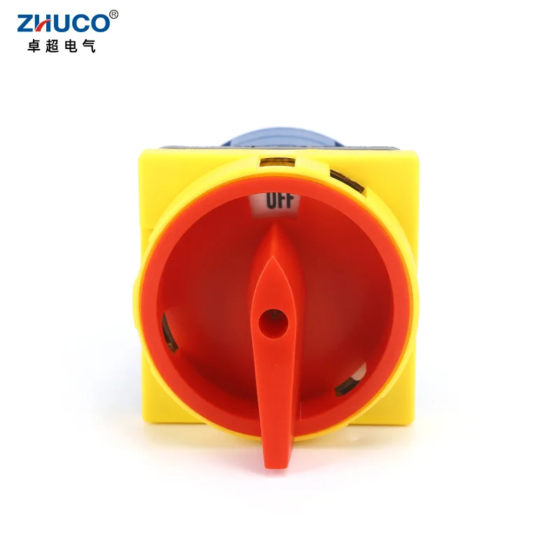 

ZHUCO SZW26-32 2GS 64X64mm Panel 2 Phase 32A Power Cut-off Padlock Combination Knob Master Control changeover Cam Switch