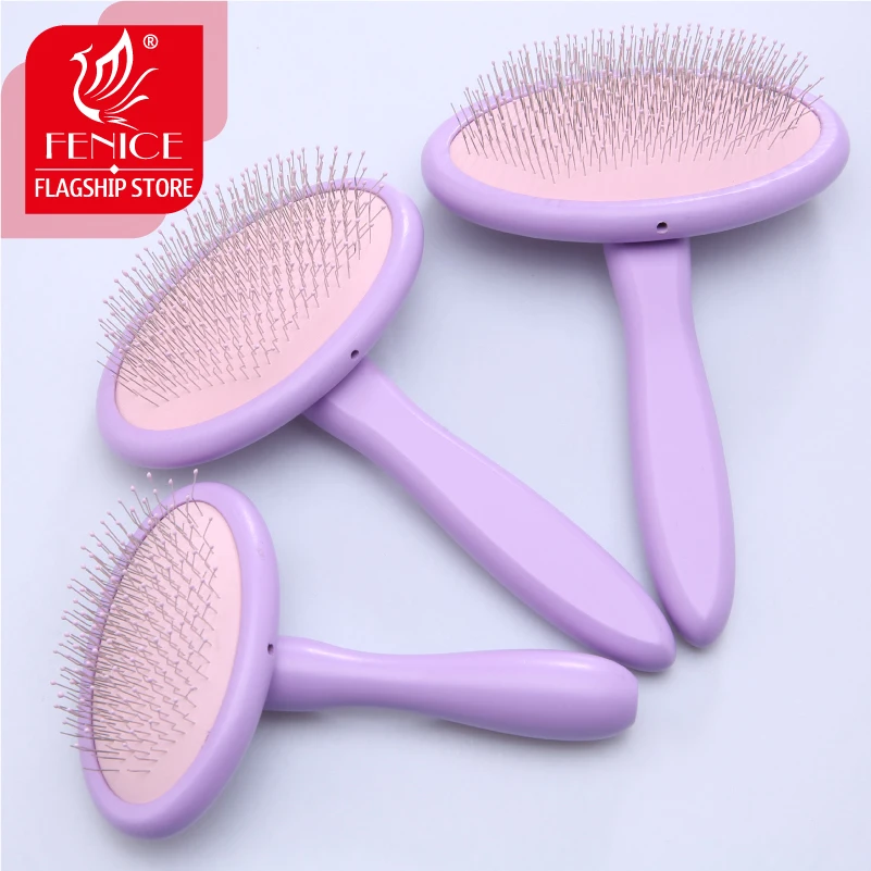 Fenice Pet Brush Dog Cat Hair Massage Handle pettine Dog Grooming Pet Hair Cleaning Pet Cat Dogs Comb