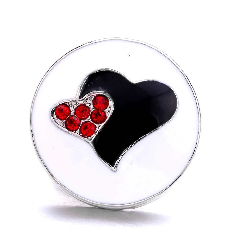 New 5pcs/Lot Fashion Black Snap Jewelry Rhinestone Flower 18mm Snap Buttons Jewelry Fit 18mm 18mm Leather Snap Button Bracelet