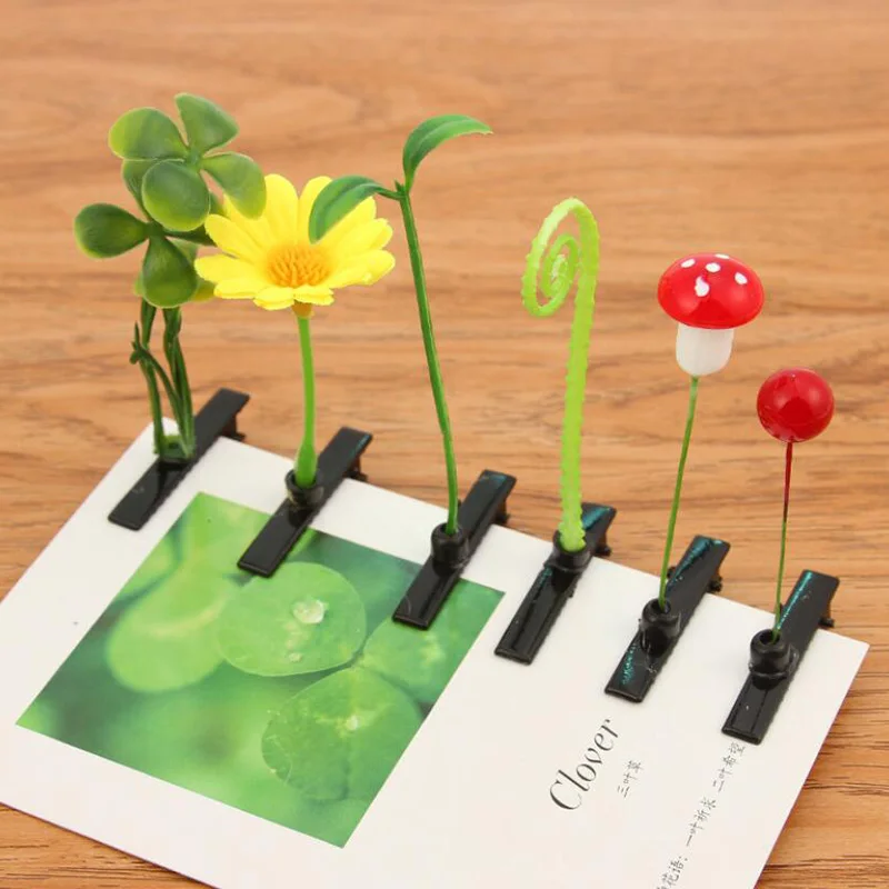 1PC Funny Show Bean Sprout Bobby Hairpin Flower Plant Hair Clips For Kids Girls Women Hair Styling Tool