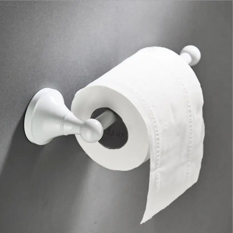 Vidric Total brass wall mounted Bathroom Lavatory Toilet Paper Holder Tissue paper Holder bathroom accessories White Paper roll