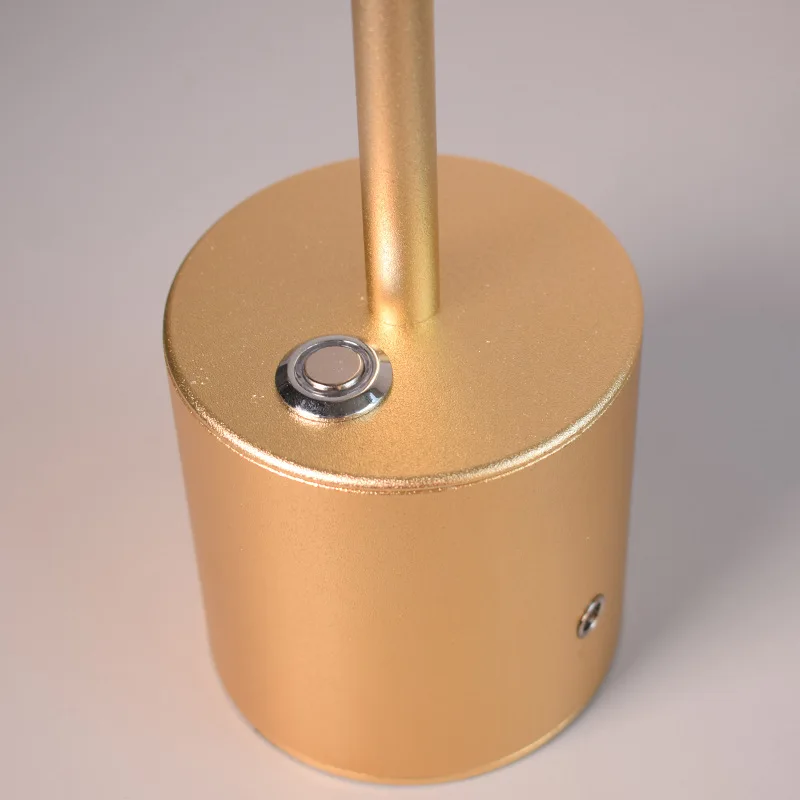 Christma Cordless Table Lamp Aluminum Alloy Rechargeable Portable Battery Power 3-level Touch Dimming Reading Desk Lamp