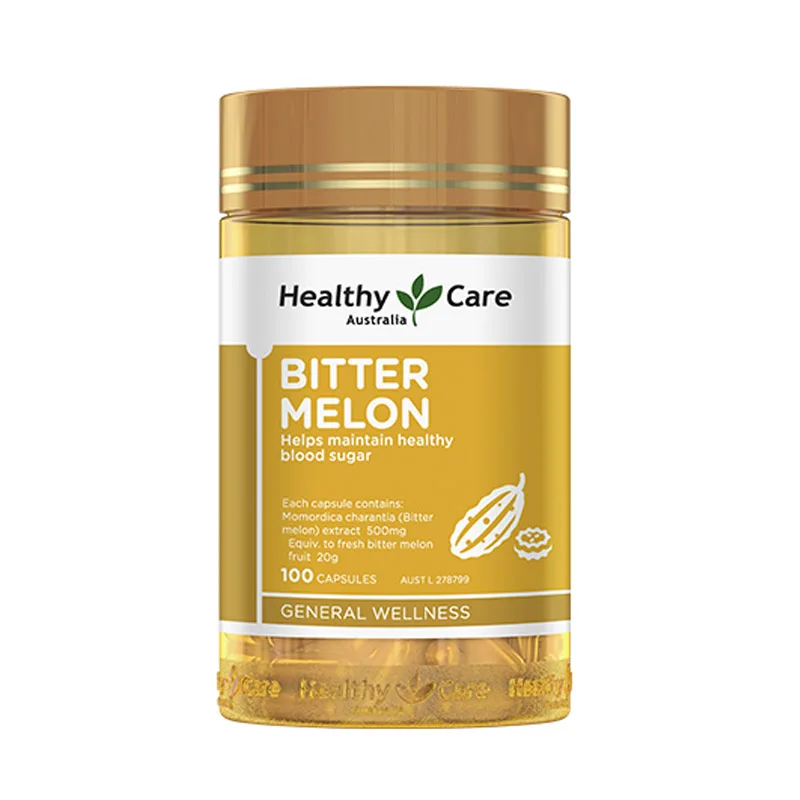 Healthy Care Bitter Melon Helps Maintain Healthy Biood Sugar 100 Capsules