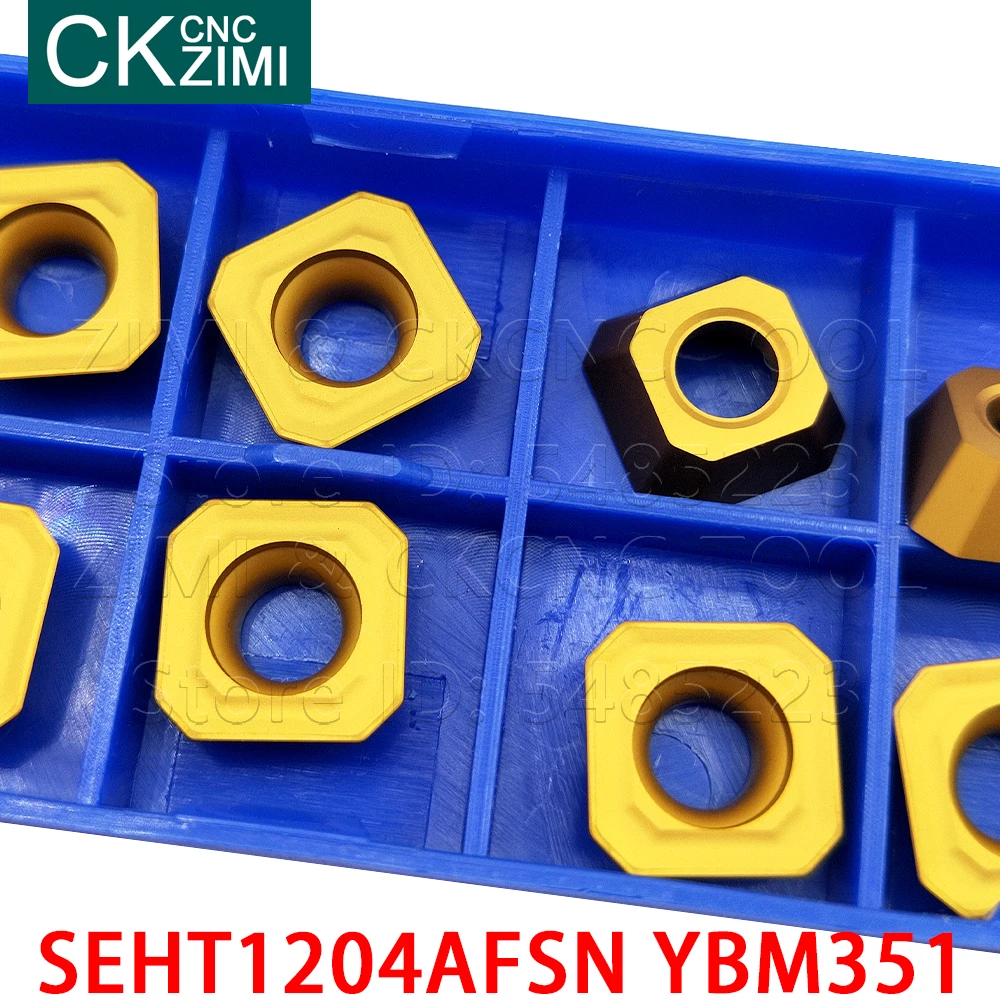 SEHT1204AFSN YBM351 твердосплавные фрезерные вставки с ЧПУ фрезерные пластины Индексируемые фрезерные инструменты SEHT для стали из нержавеющей стали