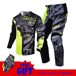 Willbros Ride Black/Neon Gear Set Motocross Dirt Bike Offroad MX Jersey Pants Combo Adult Plus Size