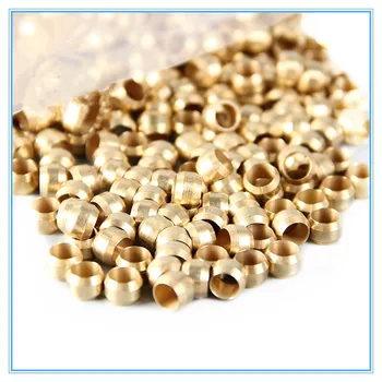 10 adet Pirinç Çift konik yüksük 4 6 8mm OD sıkıştırma manşonu mühür halkası bağlantı parçaları Boru merkezi yağlama sistemi