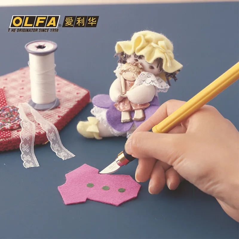 OLFA AK-4 JAPAN Cutter Art pen fixed blade Knife PRO Cutters with 4 Blades KB4-S / KB4-R / KB4-F Stainless Steel Blade