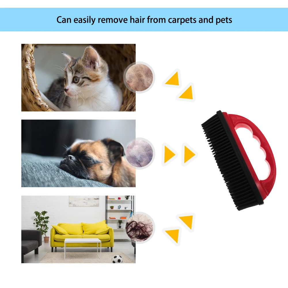 1PCS Car Detailing Brush for Pet Hair Removal Rubber Pet Hair Removal Brush Dog & Cat Hair on Furniture Bedding Carpets Blankets