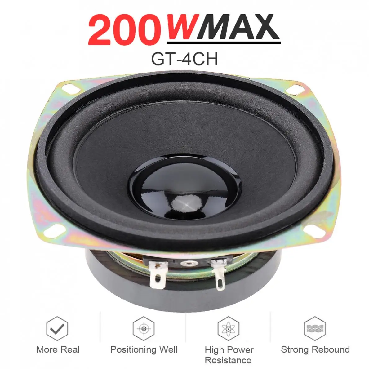 

1PC 4 Inch 200W Car Coaxial Speaker Universal Vehicle Door Auto Audio Music Stereo Subwoofer Full Range Frequency Hifi Speakers