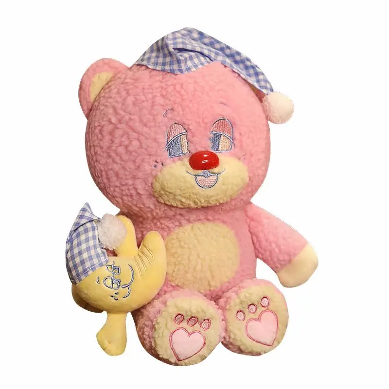 

35/50/80cm Cute Pink Bear Doll Baby Soft Plush Toys Neonmoon Pink Sleeping Bear Stuffed Animal Birthday Gifts for Children Baby