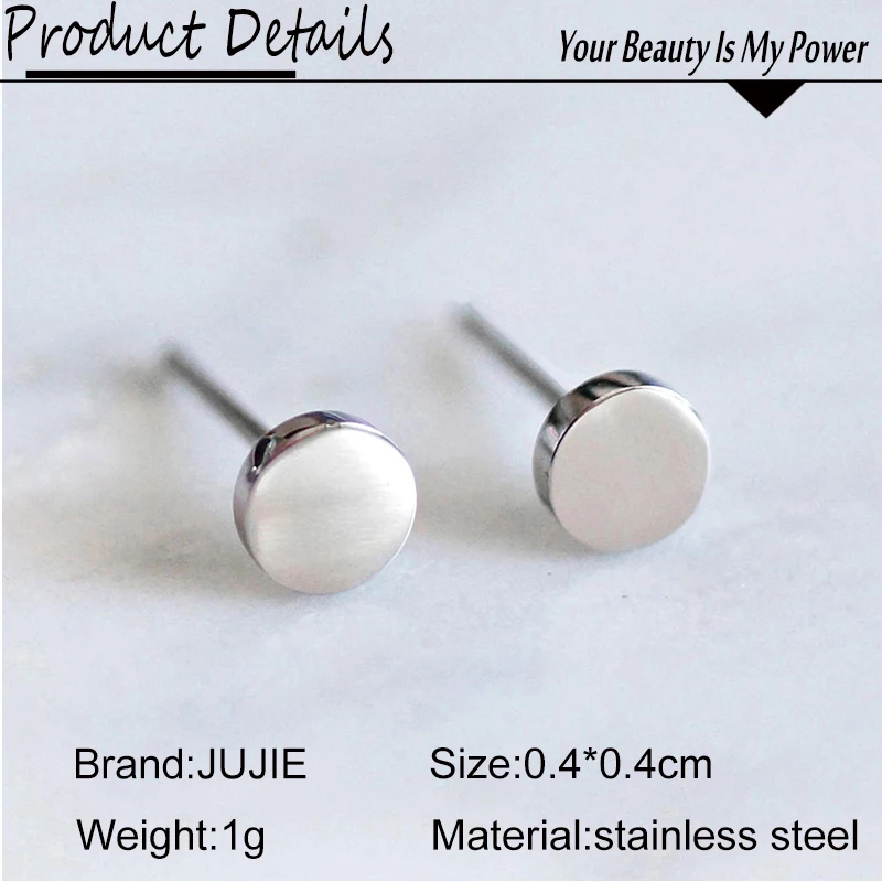 JUJIE 316L Stainless Steel Earrings For Women Minimalist Gold Geometric Stud Earring Set Jewelry Wholesale/Dropshipping