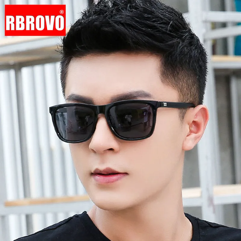 RBROVO 2023 Luxury Retro Sunglasses Men Vintage Sunglasses Men Mirror Square Glasses For Men Brand Designer Lunette Soleil Homme