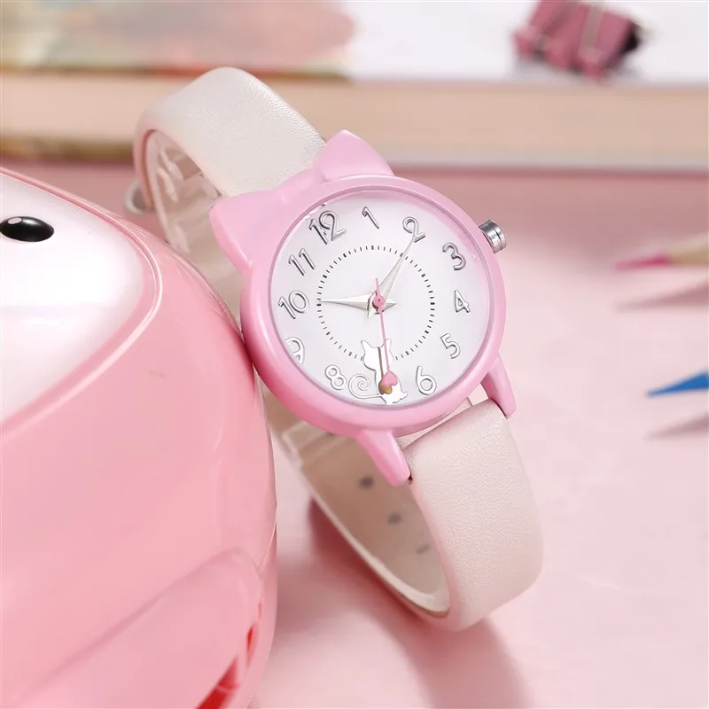 Kids Watch Electronic Waterproof Watches Cartoon CAT Primary School Children Boys And Girls Quartz Wristwatch Reloj Infantil