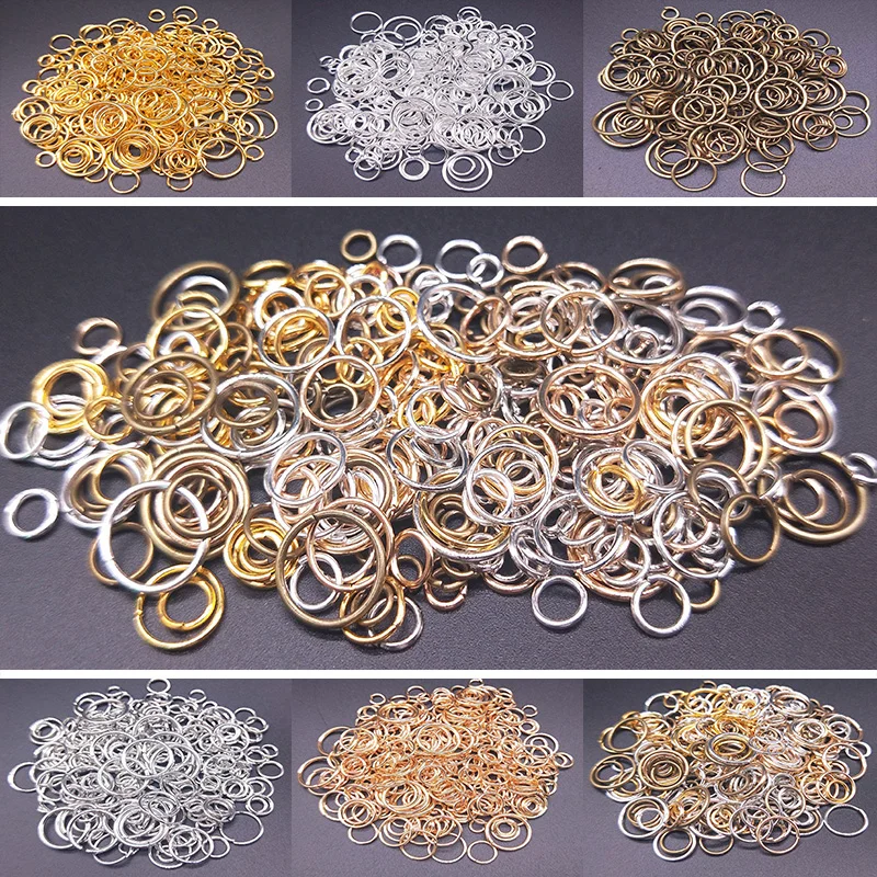 100Pcs 4/5/6/8/10mm Open Jump Rings Split Rings Connectors For Diy Finding Making Jewelry Crafts Accessories Factory Wholesale