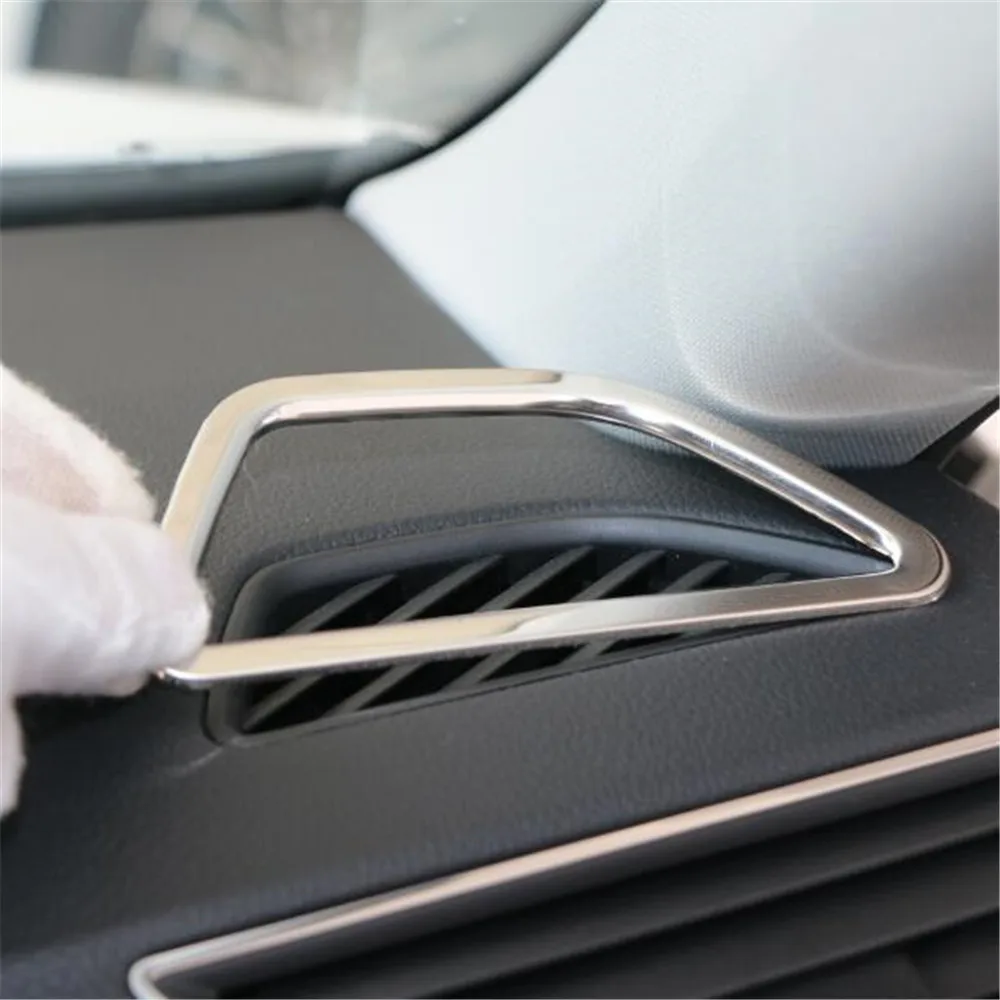 

For skoda 2016-2019 SuperB front outlet Air-conditioning outlet sticker new SuperB stainless steel decorative stickers 2pieces
