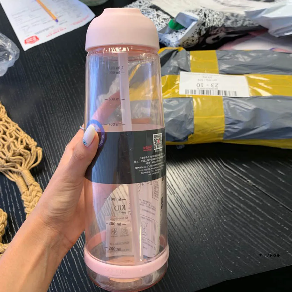 1000ml H2O Lemon Juice Drink Water Bottle Fruit Infuser Drinkware Sport Shaker Cute Water Drinking Bottles BPA Free Water bottle