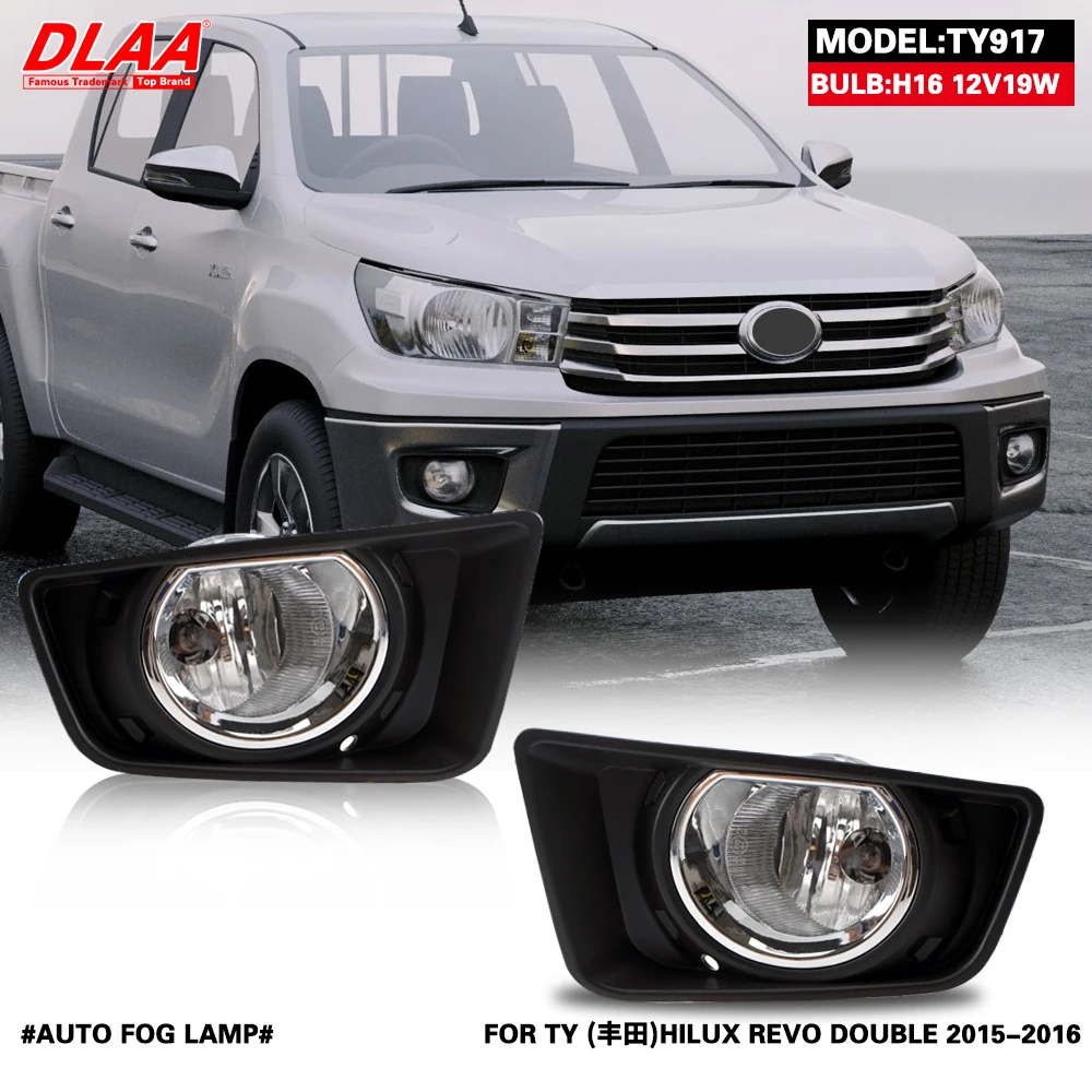 

DLAA For HILUX REVO Double 2015-2016 Front Fog Lights Car Styling Spot Light Fog Lamps With Switch - 1 Pair