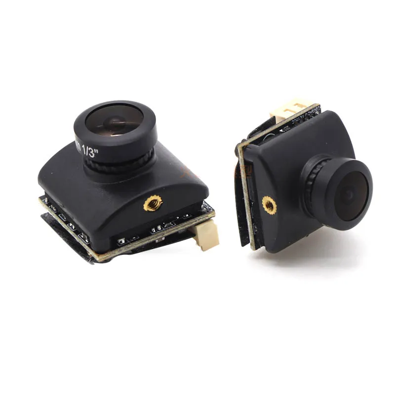 5.8g CMOS 1200TVL 1/3 "카메라 2.1mm 렌즈 PAL 컬러 비디오 FPV 미니 카메라 슈퍼 라이트 19*19mm RC FPV 레이싱 무인 항공기 Quadcopter