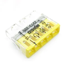 10pcs 2273-205 5-hole original led COMPACT Splicing Connectors 5-CON wire connector wiring terminal 0.5-2.5m2