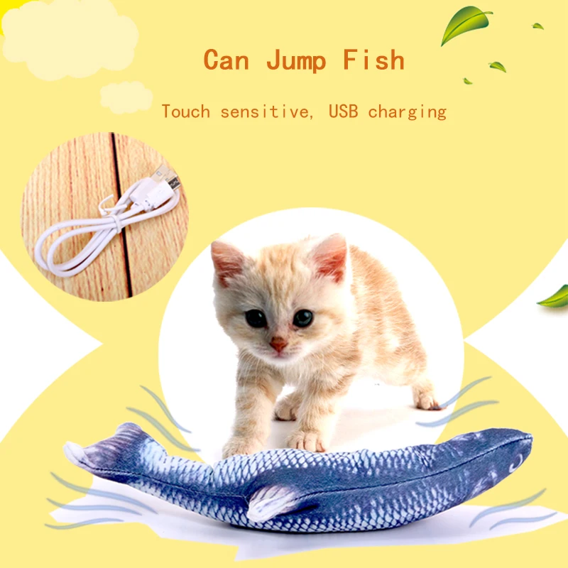 Schlagen Echt Leben Fisch Elektrische Jump Katze Kleine Puppen Mädchen Kinder Jungen Spielzeug Babys Kuscheltiere Plüsch Spielzeug für Kinder kleinkinder