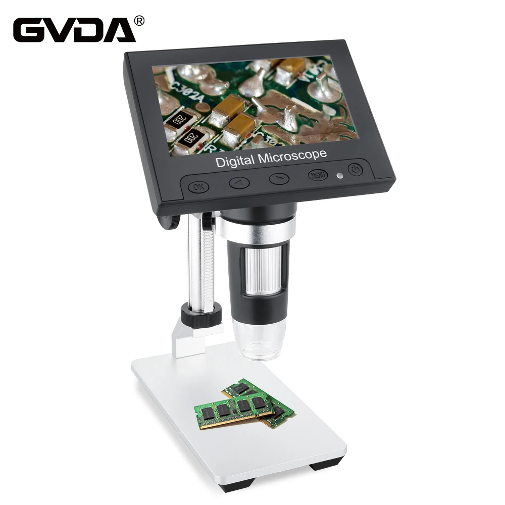 Digital Microscope Soldering Electronic Video For Phone Repair Inspection Tools 50-2000X Continuous Amplification Magnifier