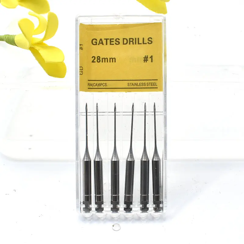 6Pcs/pack Dental Endodontic Drill Gates Glidden Drill 28mm Engine Use Stainless Steel Endo Drills