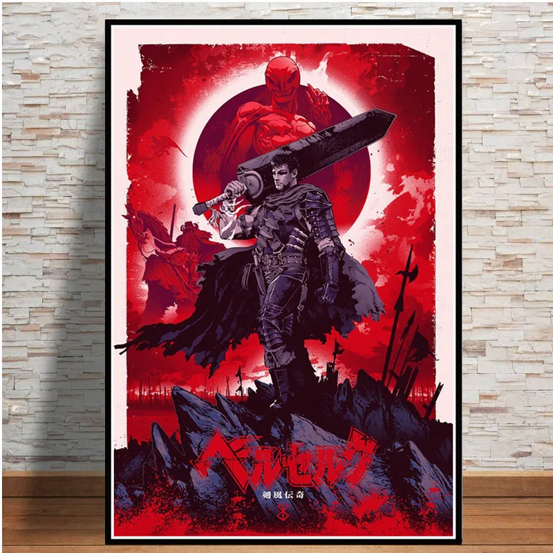 Canvas Painting Berserk Japan Anime Posters and Prints Pictures on The Wall Vintage Art Decorative Home Decor Cuadro Decorativo