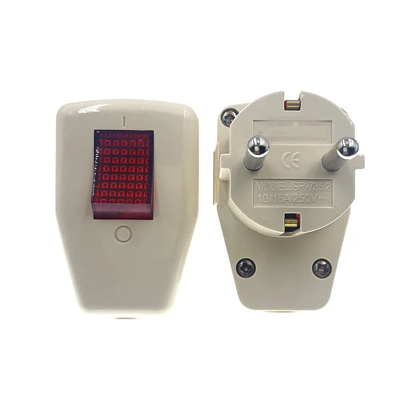 Germany Schuko Rewireable Power Plug Wih on-off Power Swtich 250V 10A EU CEE 7/7 Standard Adapter Receptacle Connector