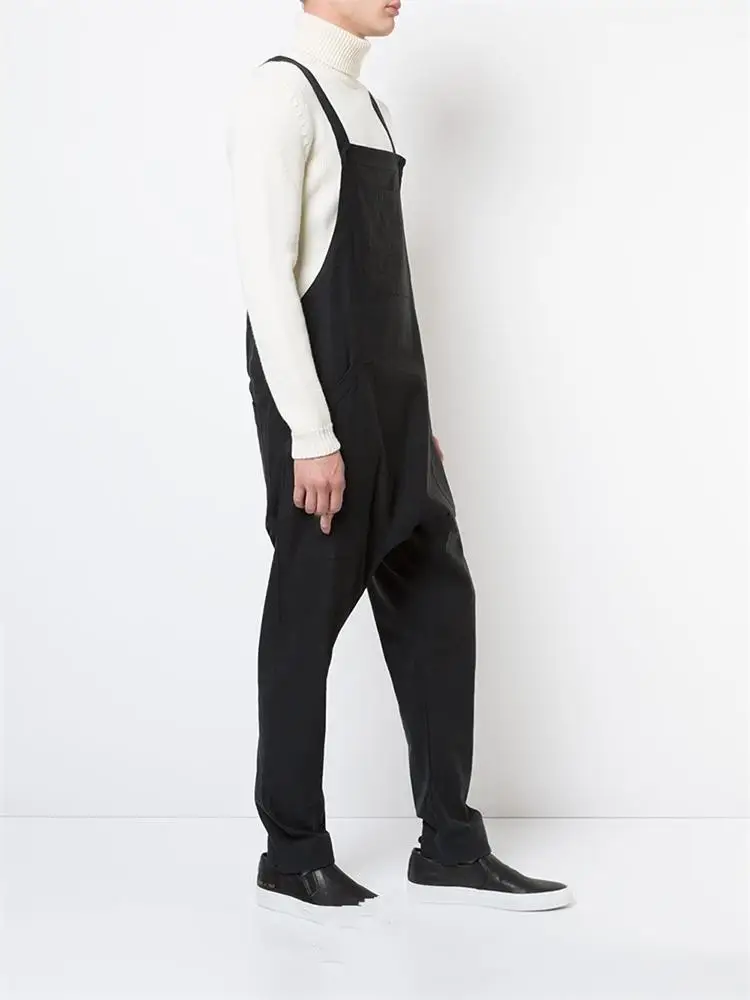 

Men's new spring/summer cargo overalls casual bib baggy oversize haren pants hairstylist jumpsuit