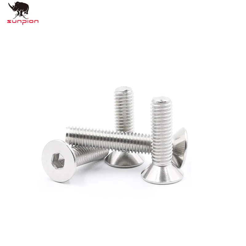 

3D printer parts Leveling screw Inbussleutel Hoofd M3 M4 rvs 304 hex socket Platte verzonken kop schroe 8pcs/lot